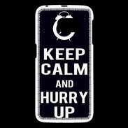 Coque Samsung Galaxy S6 Keep Calm Hurry up Noir