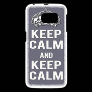 Coque Samsung Galaxy S6 Keep Calm Gris