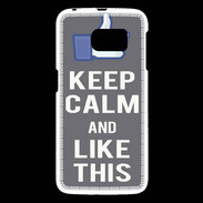 Coque Samsung Galaxy S6 Keep Calm Like This Gris