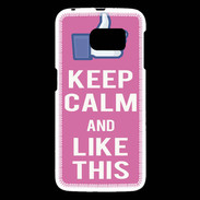 Coque Samsung Galaxy S6 Keep Calm Like This Rose