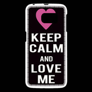 Coque Samsung Galaxy S6 Keep Calm Love Noir