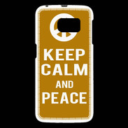 Coque Samsung Galaxy S6 Keep Calm Peace Orange
