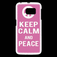 Coque Samsung Galaxy S6 Keep Calm Peace Rose