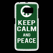 Coque Samsung Galaxy S6 Keep Calm Peace Vert