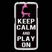 Coque Samsung Galaxy S6 Keep Calm Play on Noir