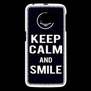 Coque Samsung Galaxy S6 Keep Calm Smile Noir