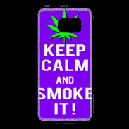 Coque Samsung Galaxy S6 Keep Calm Smoke it Violet