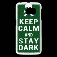 Coque Samsung Galaxy S6 Keep Calm Stay dark Vert