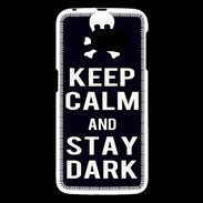 Coque Samsung Galaxy S6 Keep Calm Stay dark Noir