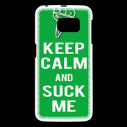 Coque Samsung Galaxy S6 Keep Calm Suck me Vert