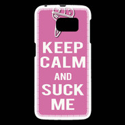 Coque Samsung Galaxy S6 Keep Calm Suck me Rose