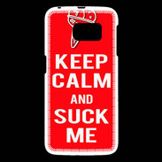 Coque Samsung Galaxy S6 Keep Calm Suck me Rouge