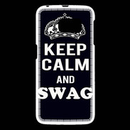 Coque Samsung Galaxy S6 Keep Calm Swag Noir