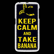 Coque Samsung Galaxy S6 Keep Calm Take Banana Noir