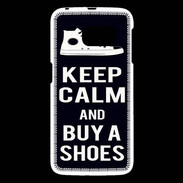 Coque Samsung Galaxy S6 Keep Calm Buy Shoes Noir