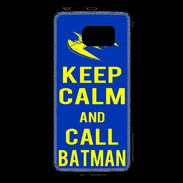 Coque Samsung Galaxy S6 Keep Calm Batman Bleu
