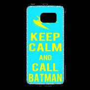 Coque Samsung Galaxy S6 Keep Calm Batman Cyan