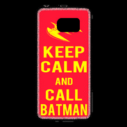 Coque Samsung Galaxy S6 Keep Calm Call Batman Rouge