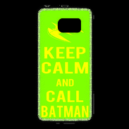 Coque Samsung Galaxy S6 Keep Calm Call Batman Vert pomme
