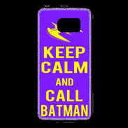 Coque Samsung Galaxy S6 Keep Calm Call Batman Violet