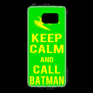 Coque Samsung Galaxy S6 Keep Calm Call Batman Vert