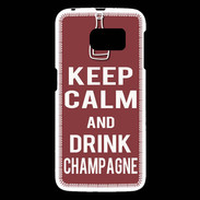 Coque Samsung Galaxy S6 Keep Calm Drink Champagne Brique