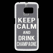 Coque Samsung Galaxy S6 Keep Calm Drink champagne Gris