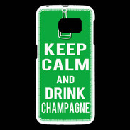 Coque Samsung Galaxy S6 Keep Calm Drink champagne Vert