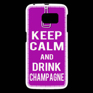 Coque Samsung Galaxy S6 Keep Calm Drink champagne Violet