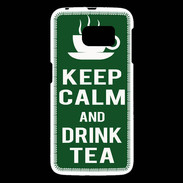 Coque Samsung Galaxy S6 Keep Calm Drink Tea Vert