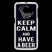 Coque Samsung Galaxy S6 Keep Calm Have a beer Noir