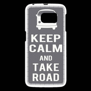 Coque Samsung Galaxy S6 Keep Calm Take Road Gris