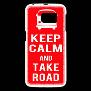Coque Samsung Galaxy S6 Keep Calm Take Road Rouge