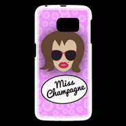 Coque Samsung Galaxy S6 Miss Champagne Chatain
