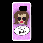 Coque Samsung Galaxy S6 Miss Fiesta Chatain