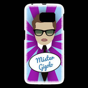 Coque Samsung Galaxy S6 Mister Gigolo Chatain