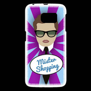 Coque Samsung Galaxy S6 Mister Shopping Chatain