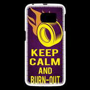 Coque Samsung Galaxy S6 Keep Calm and Burn Out violet