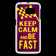 Coque Samsung Galaxy S6 Keep Calm and Be Fast Rose
