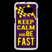 Coque Samsung Galaxy S6 Keep Calm and Be Fast Violet