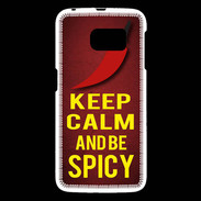 Coque Samsung Galaxy S6 Keep Calm and Be Spicy Rouge