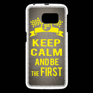 Coque Samsung Galaxy S6 Keep Calm and Be the First Gris