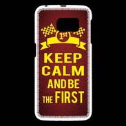 Coque Samsung Galaxy S6 Keep Calm and Be the First Rouge