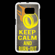 Coque Samsung Galaxy S6 Keep Calm and Burn Out Gris
