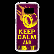 Coque Samsung Galaxy S6 Keep Calm and Burn Out Rose