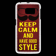 Coque Samsung Galaxy S6 Keep Calm and Have a good Style Rouge