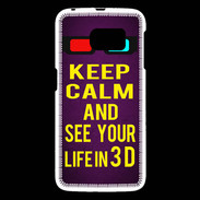 Coque Samsung Galaxy S6 Keep Calm and See your life 3D Violet