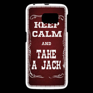 Coque Samsung Galaxy S6 Keep Calm and Take Jack Rouge