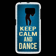Coque Samsung Galaxy S6 Keep Calm and Dance Bleu