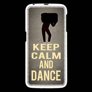 Coque Samsung Galaxy S6 Keep Calm and Dance Gris